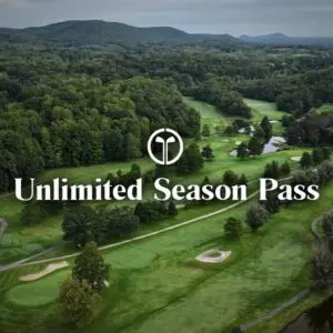 Aerial view of Great Gorge Golf Club, located in Vernon, NJ, symbolizing the Unlimited Season Pass, offering unlimited access to the course during the week.