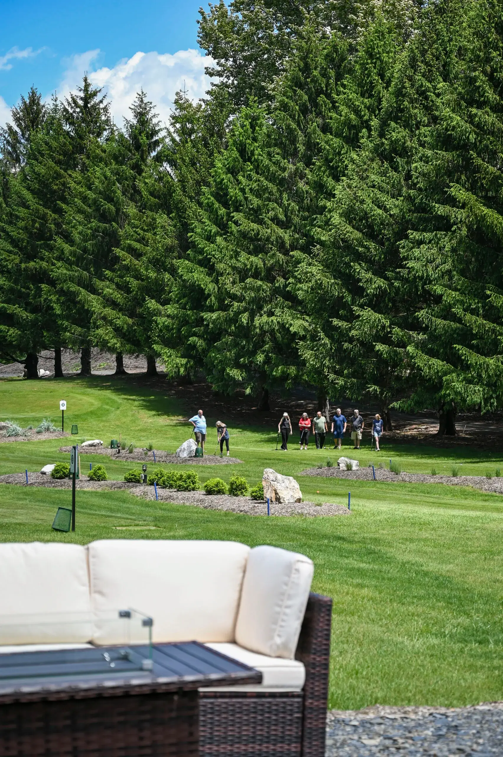 relaxing after a round of golf at Great Gorge Vernon NJ